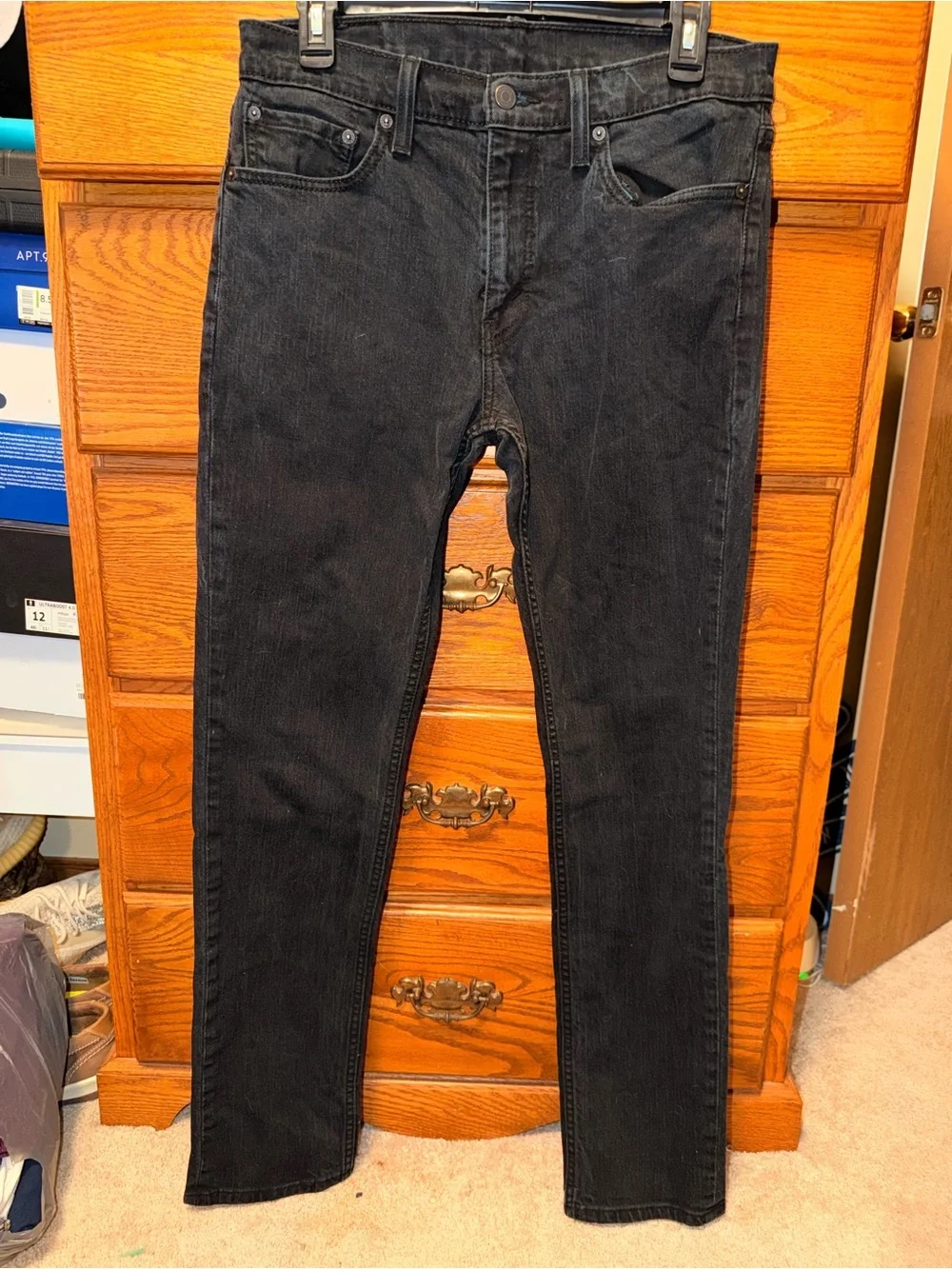 Levi's Men's Slim Straight Washed Black Jeans